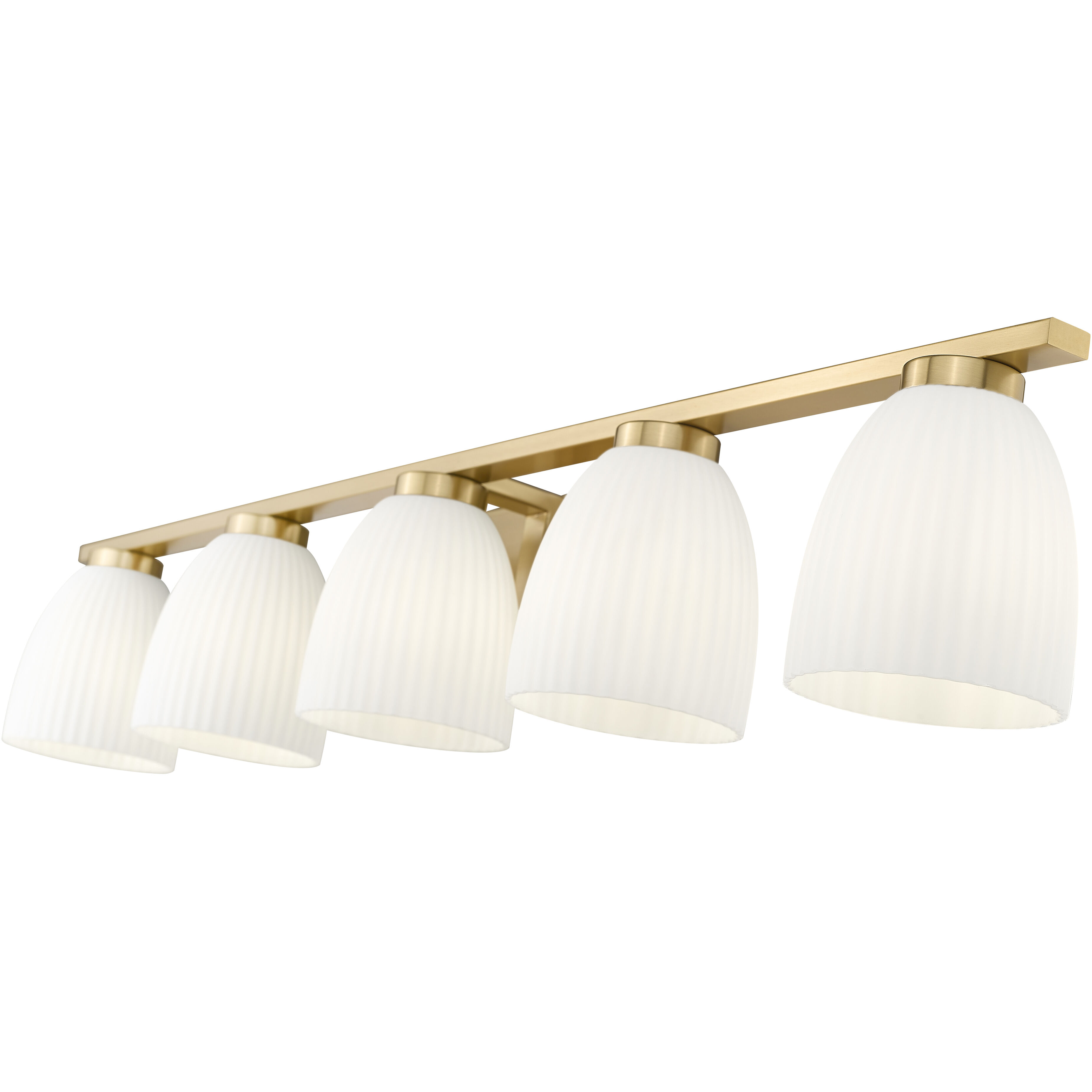 Naya 5 Light 40 inch Modern Gold Bath Vanity Light Wall Light