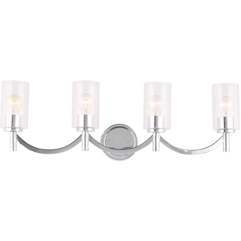 Devora 4 Light 31 inch Chrome Bath Vanity Wall Light