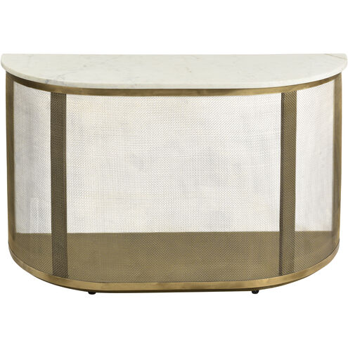 Solea 50 X 17 inch Antique Brass with White Console Table