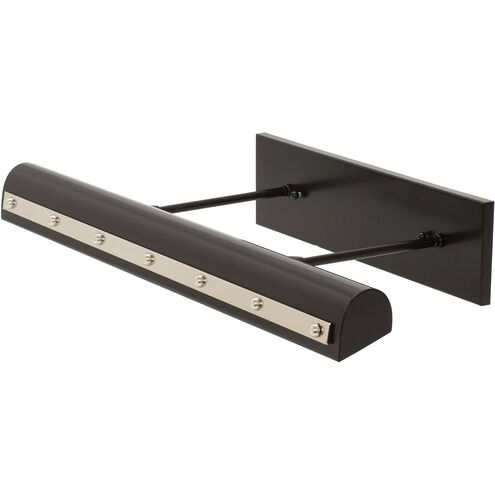 Traditional Picture Lights 9 watt 24 inch Black with Polished Nickel Accents Picture Light Wall Light in Black and Polished Nickel, Direct-Wire, Rivet Motif (Ball & Strap)