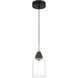Arabesque LED 4.5 inch Coal And Brushed Gold Mini Pendant Ceiling Light