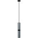 Cicada LED 3 inch Knurled Dark Grey with Black Pendant Ceiling Light