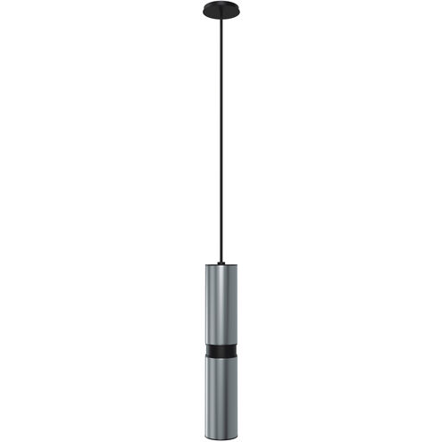 Cicada LED 3 inch Knurled Dark Grey with Black Pendant Ceiling Light