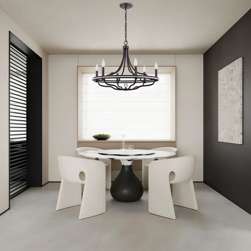 Tuscan 6 Light 26 inch Dark Bronze Chandelier Ceiling Light, Converts to Semi Flush