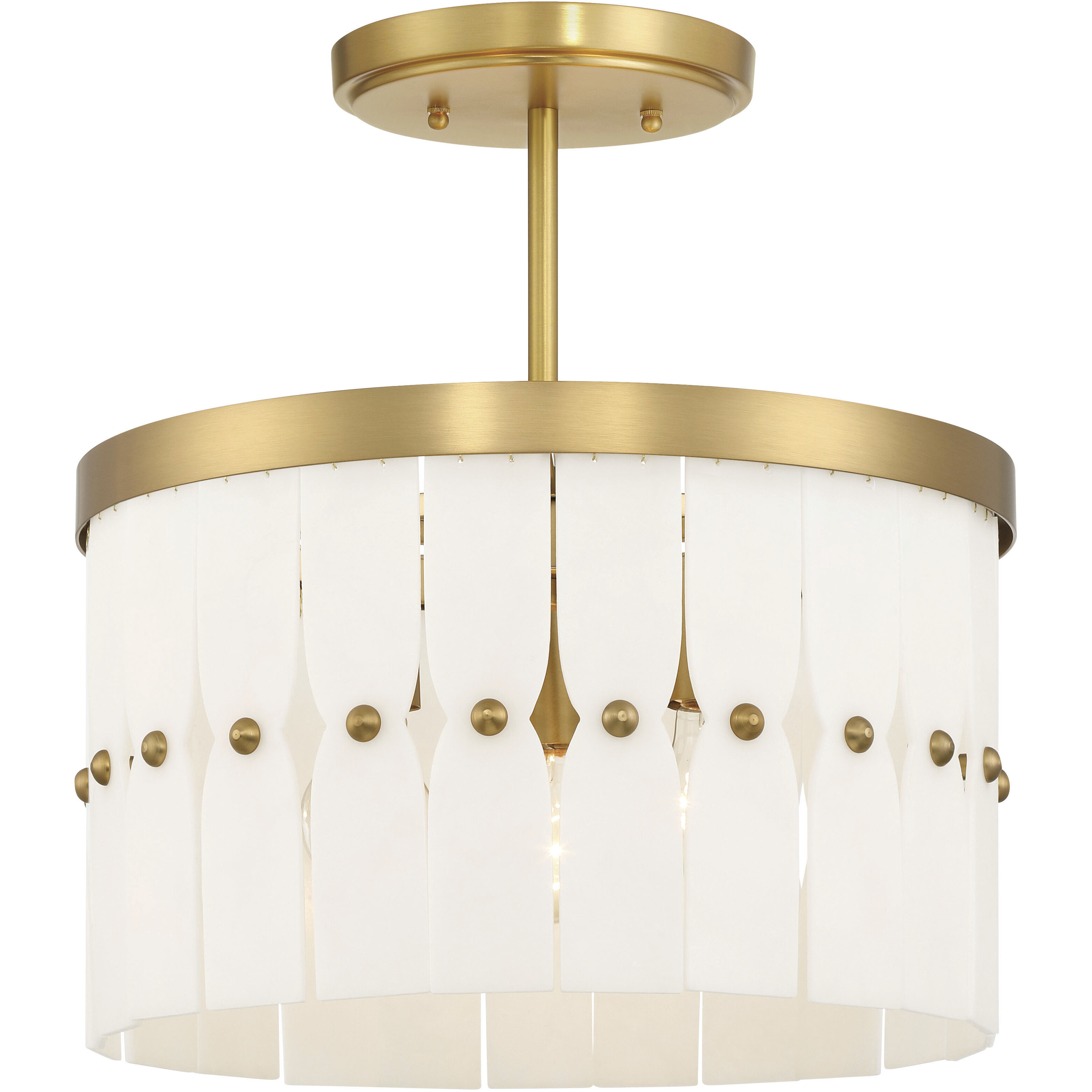 Coronelle 3 Light 16 inch Legacy Brass Convertible Semi-Flush Ceiling Light