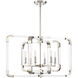 Rotterdam 6 Light 24.75 inch Polished Nickel Pendant Ceiling Light