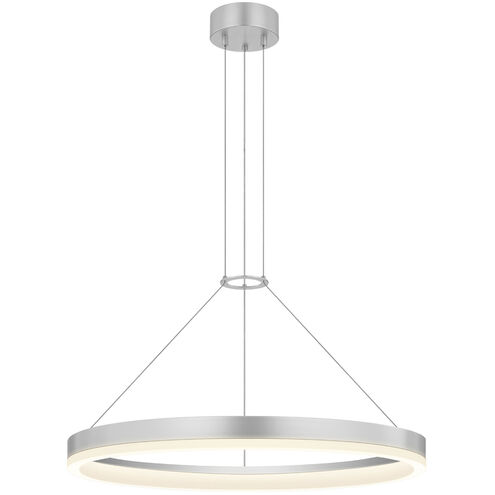 Corona LED 23.75 inch Bright Satin Aluminum Pendant Ceiling Light