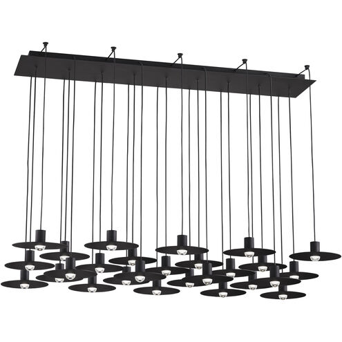 Sean Lavin Eaves LED Nightshade Black Chandelier Ceiling Light, Integrated LED