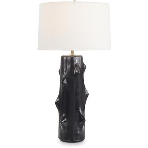 Ceramic Sculpted 35 inch Black Table Lamp Portable Light