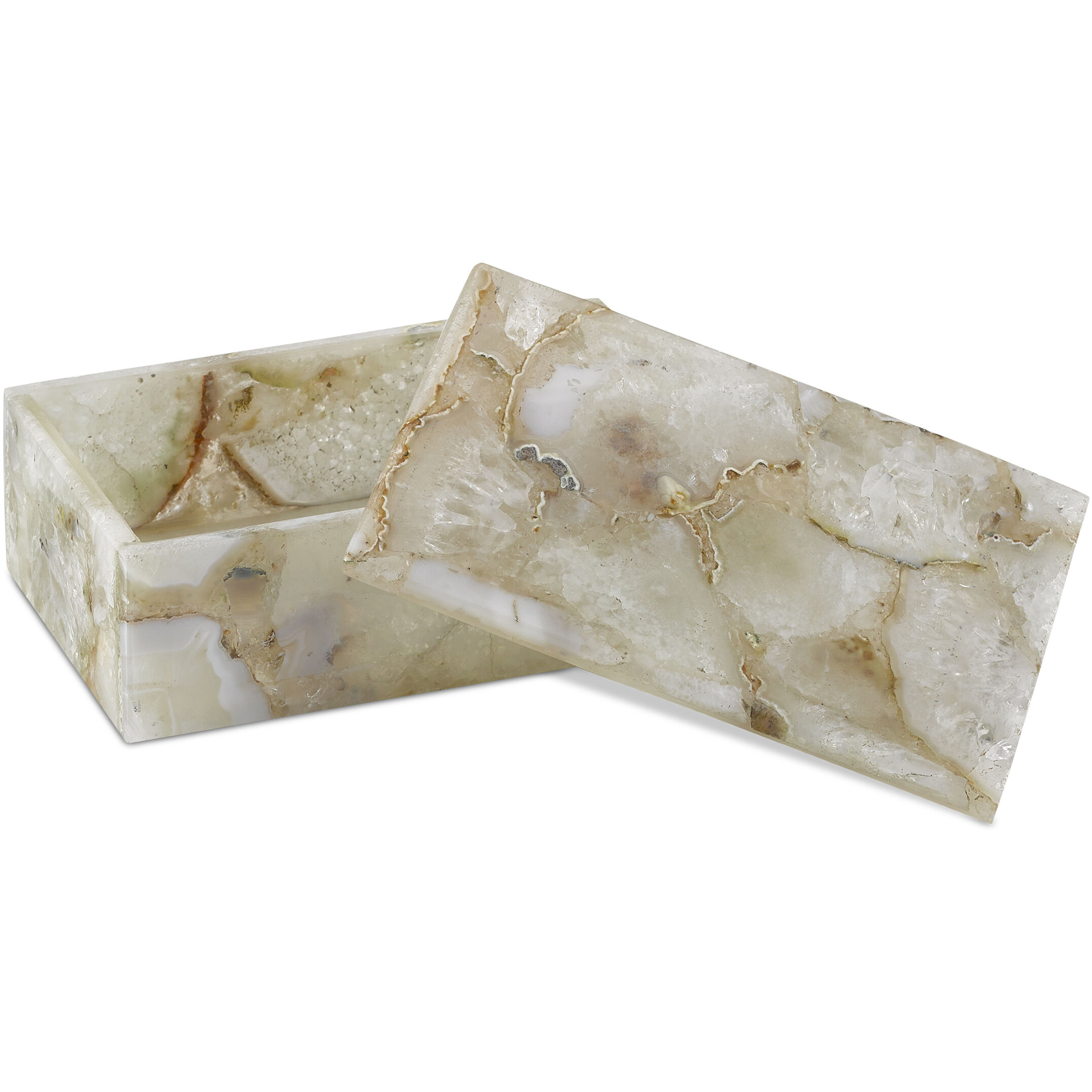 Benoit 4.5 inch Natural Agate Box, Small
