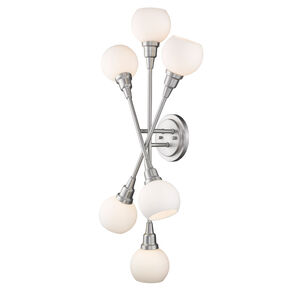 Tian 6 Light 15 inch Brushed Nickel Wall Sconce Wall Light in G9
