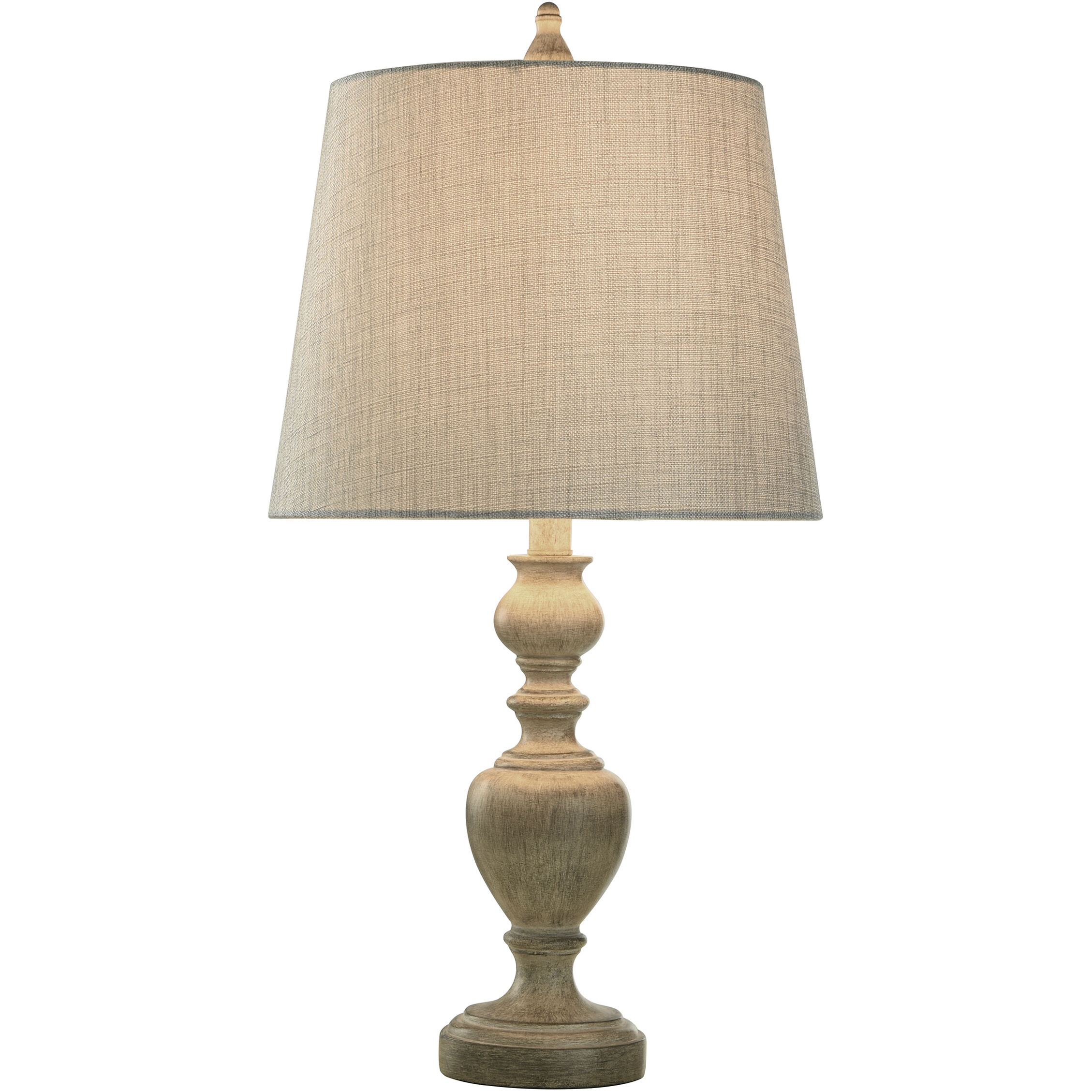 Signature 25 inch 60 watt Distressed Gray and Cream Table Lamp Portable Light