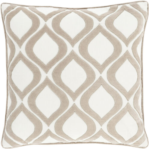 Alexandria 22 inch Cream, Taupe Pillow Kit