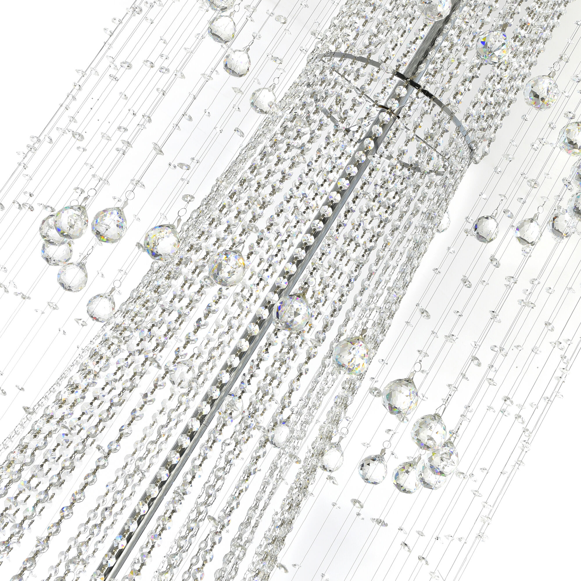 Hallway 32 Light 32 inch Chrome Flush Mount Ceiling Light