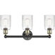 Hadley 3 Light 22.5 inch Black Antique Brass Bath Vanity Light Wall Light in Clear