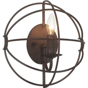 Arza 1 Light 6 inch Brown Wall Light