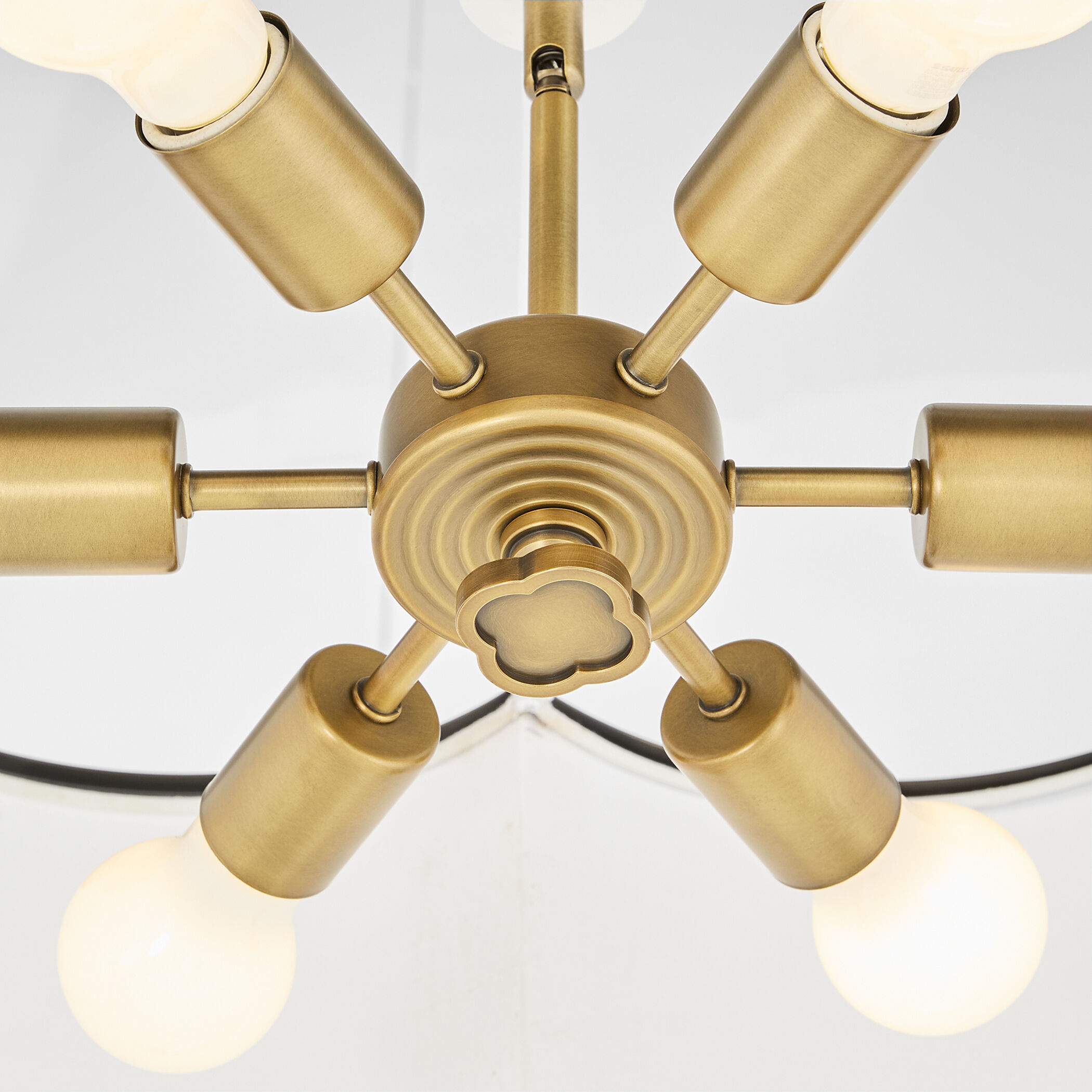 Belinder 6 Light 30 inch Non-Lacquered Brass Pendant Ceiling Light