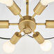 Belinder 6 Light 30 inch Non-Lacquered Brass Pendant Ceiling Light