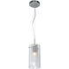 Proteus 1 Light 5 inch Brushed Steel Pendant Ceiling Light