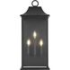 Shepard 3 Light 25 inch Black Outdoor Wall Sconce