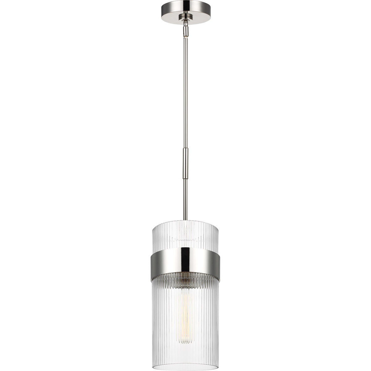 C&M by Chapman & Myers Geneva 1 Light 7 inch Polished Nickel Pendant Ceiling Light