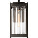 Cela 1 Light 13.6 inch Coastal Oil Rubbed Bronze Outdoor Sconce in Clear, Medium
