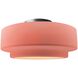 Radiance Collection - Tier 1 Light 12 inch Gloss Blush Semi-Flush Ceiling Light, Form+Finish+Function