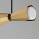 Rizzo 2 Light 16 inch Black and Antique Brass Multi-Light Pendant Ceiling Light