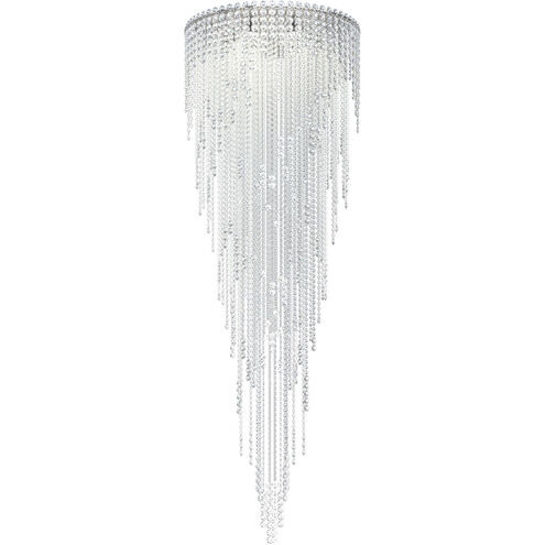 Chantant 6 Light Polished Stainless Steel Flush Mount Ceiling Light in Optic, Strand
