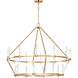 C&M by Chapman & Myers Marston 20 Light 45 inch Burnished Brass Chandelier Ceiling Light
