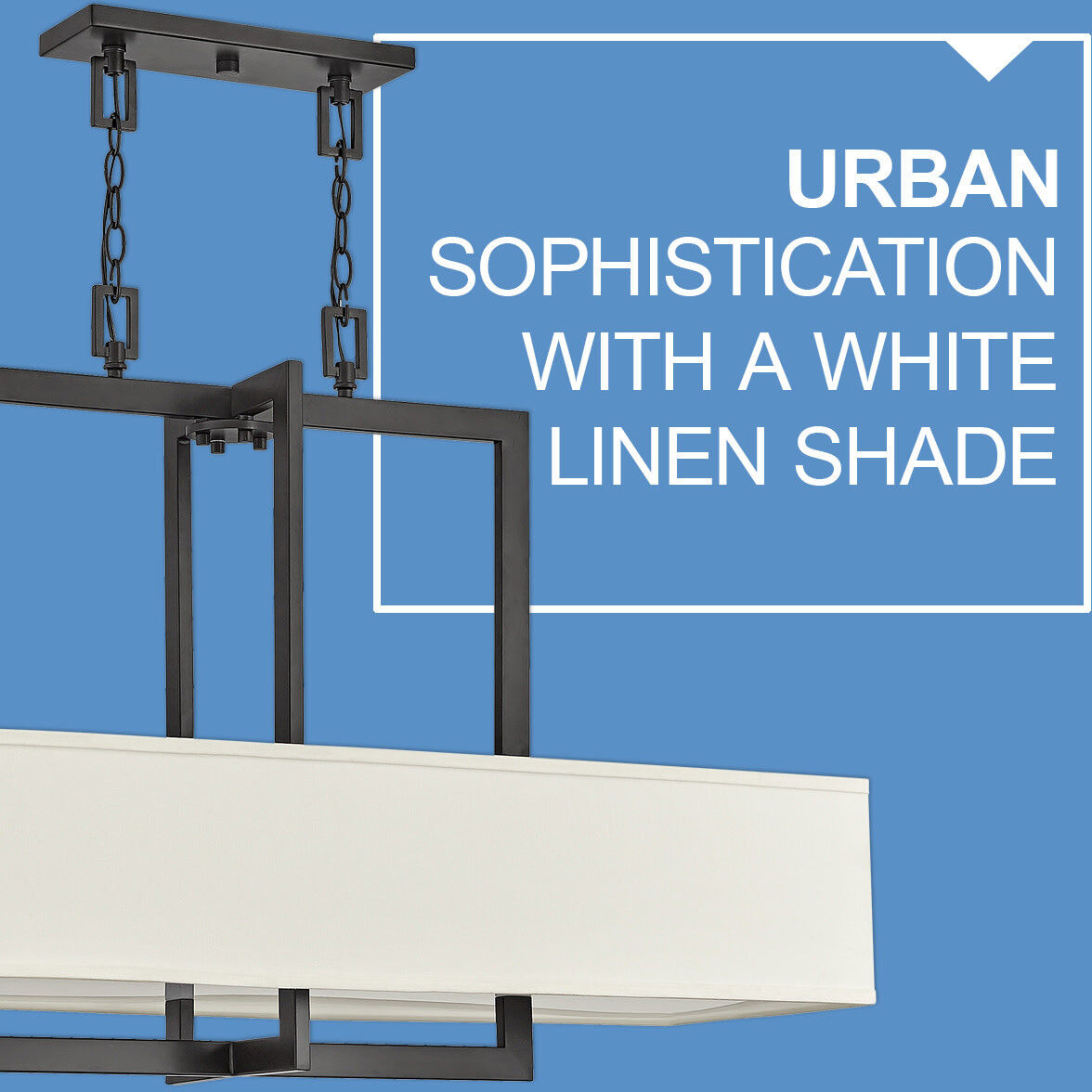 Hampton 4 Light 42 inch Buckeye Bronze Indoor Linear Chandelier Ceiling Light