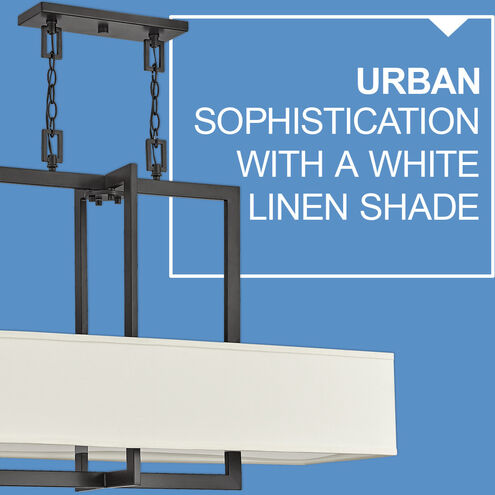 Hampton 4 Light 42 inch Buckeye Bronze Indoor Linear Chandelier Ceiling Light