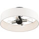 Venlo 4 Light 14 inch Black with Brushed Nickel Accents Semi Flush Ceiling Light