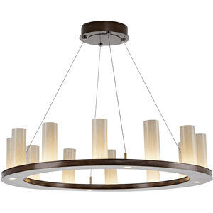 Carlyle LED 34 inch Gilded Brass Chandelier Ceiling Light in 3000K LED, Corona Ring
