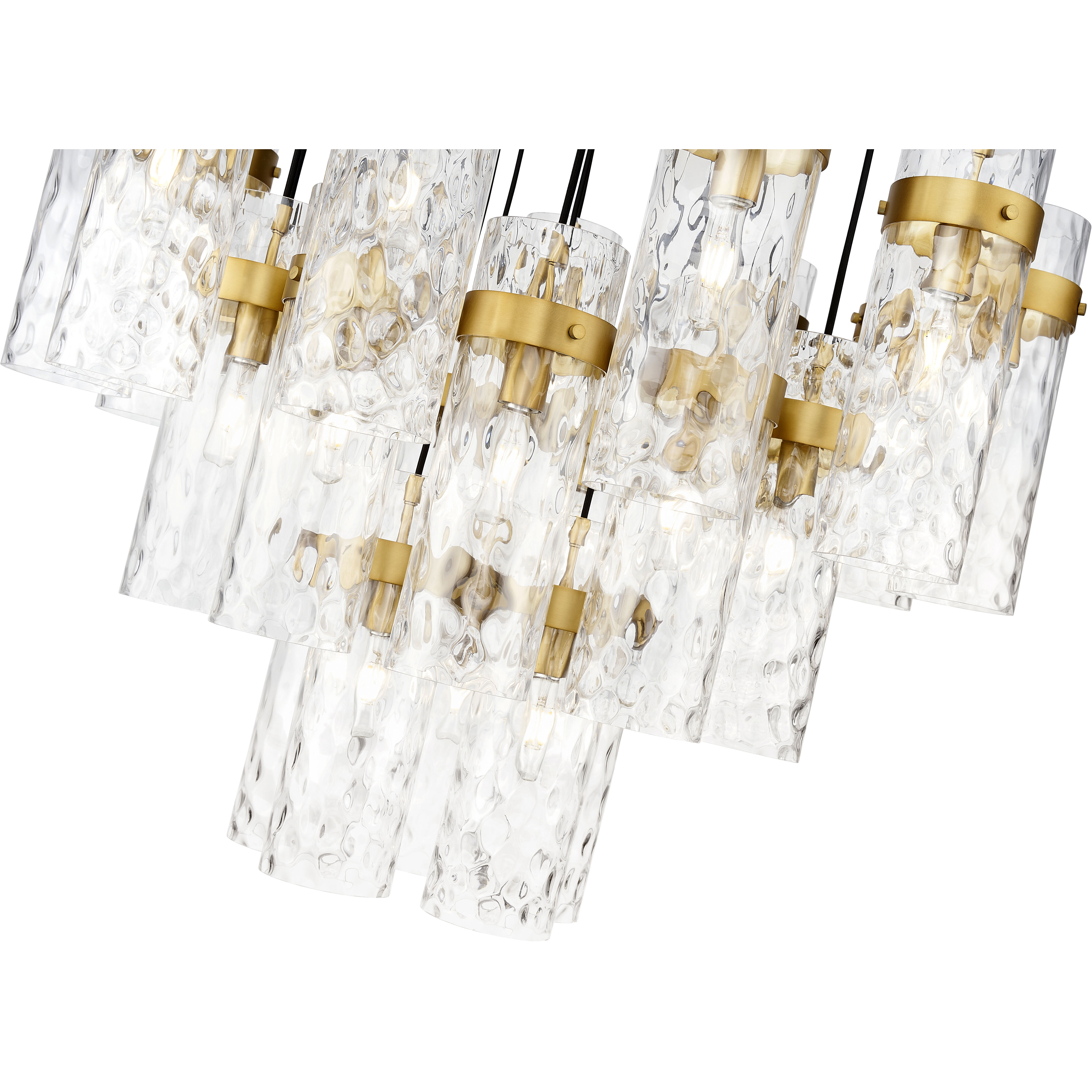 Fontaine 27 Light 39.5 inch Rubbed Brass Chandelier Ceiling Light