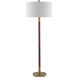 Bravo 66.25 inch 150 watt Mahogany and Antique Brass Floor Lamp Portable Light