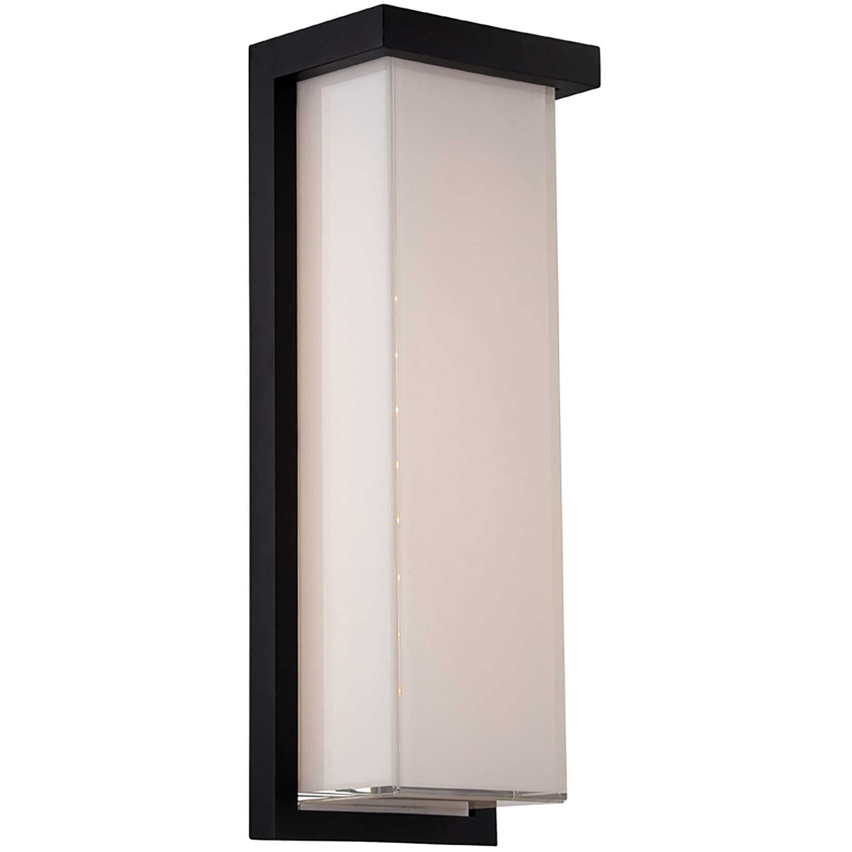Ledge LED 14 inch Black Outdoor Wall Light in 3500K, 14in.