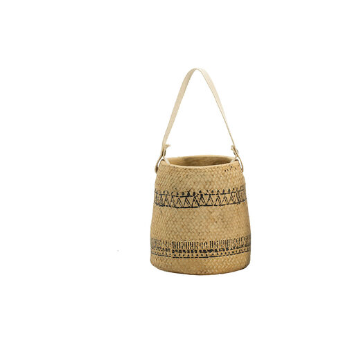 Aztec Natural/Black Outdoor Planter