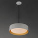 Echo LED 16 inch White/Gold Single Pendant Ceiling Light