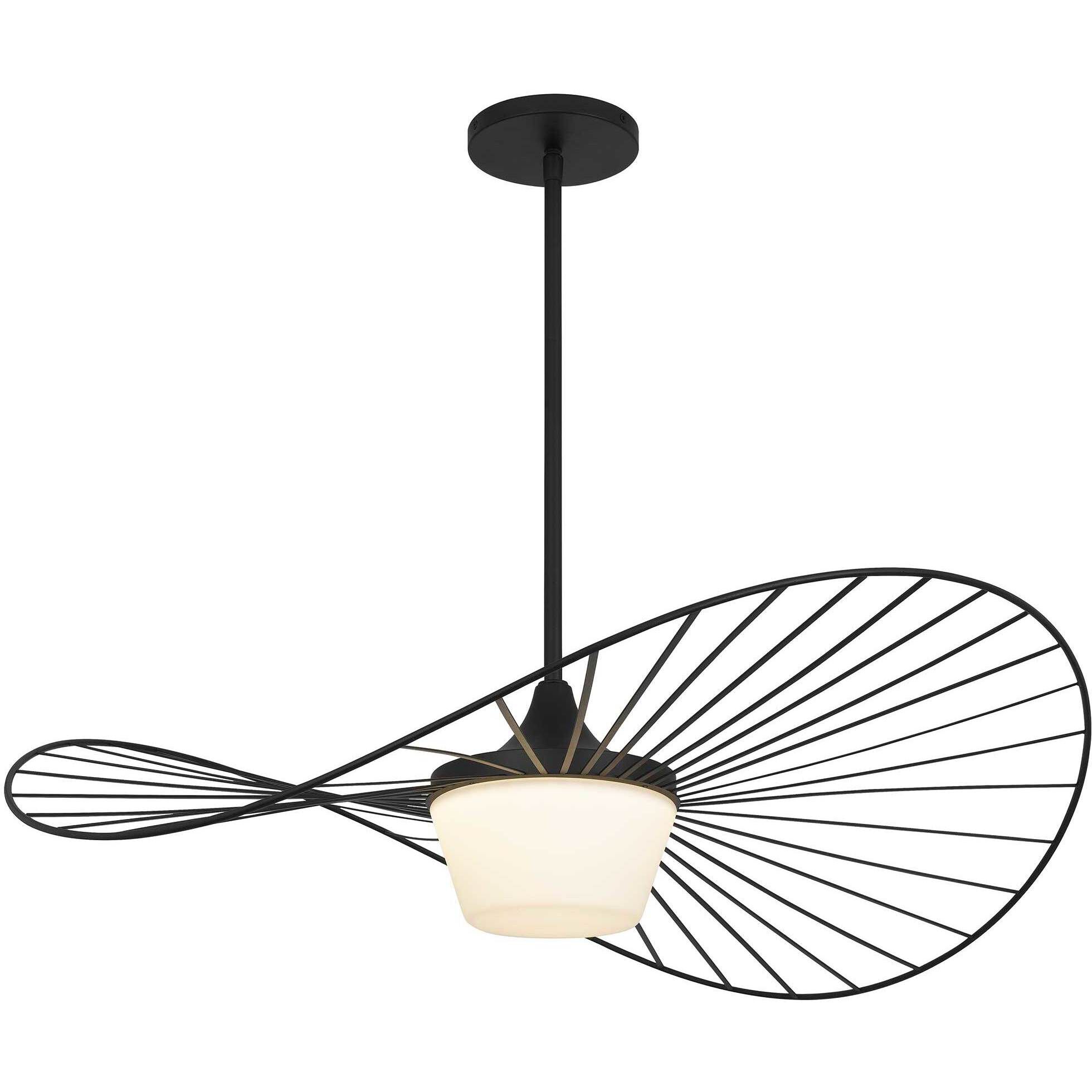 New Wave LED 34 inch Sand Black Outdoor Pendant