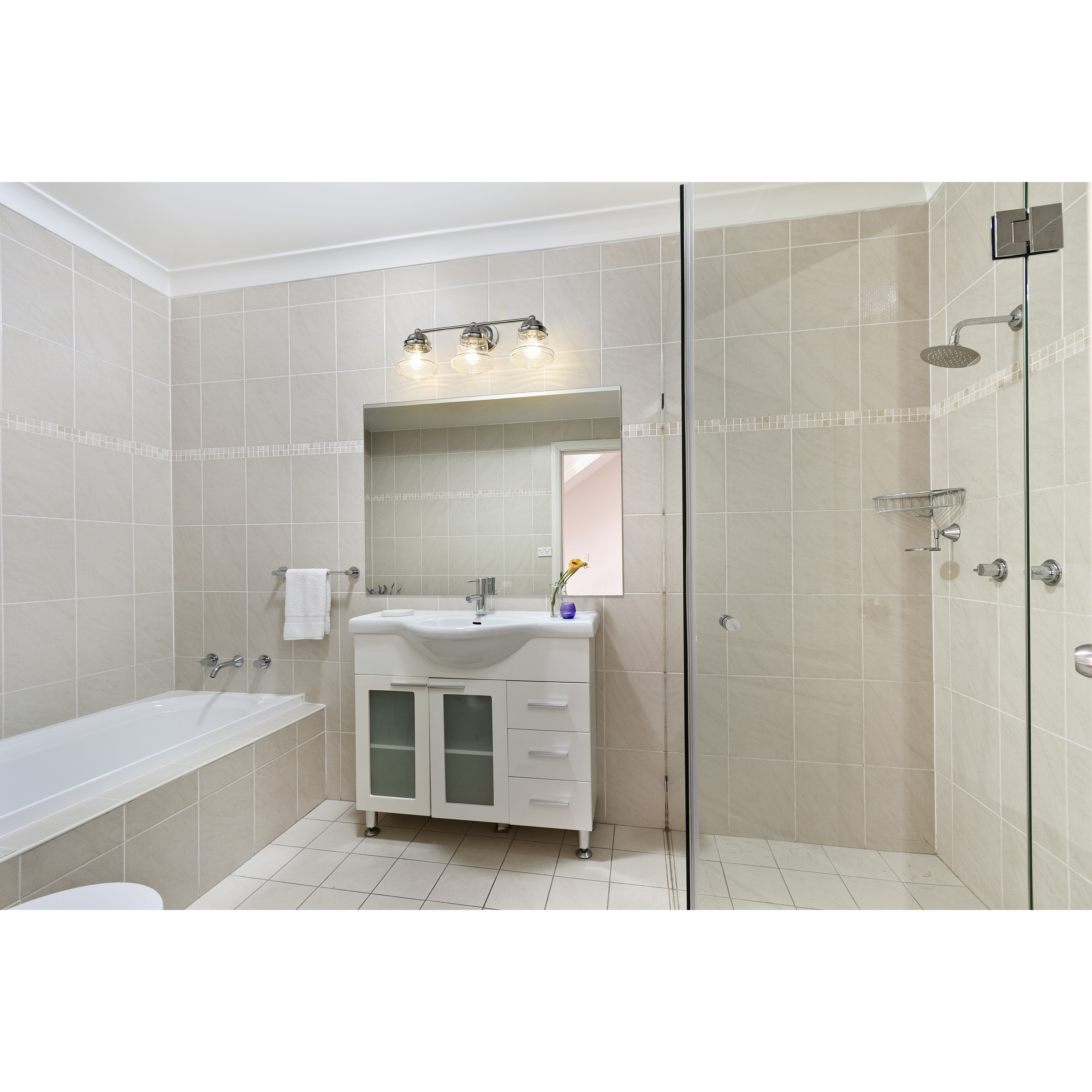 Vaughn 3 Light 22.5 inch Brushed Nickel Vanity Wall Light