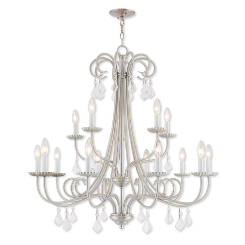 Daphne 15 Light 36 inch Brushed Nickel Foyer Chandelier Ceiling Light