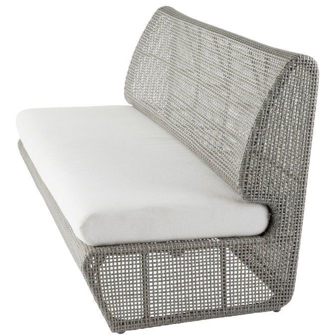 Dupont Pearl and Weathered Gray Outdoor Sofa