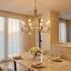 Mayfair 8 Light 30 inch Warm Brass with Chrome Accents Chandelier Ceiling Light