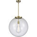 Franklin Restoration Beacon 1 Light 18 inch Antique Brass Pendant Ceiling Light in Incandescent, Clear