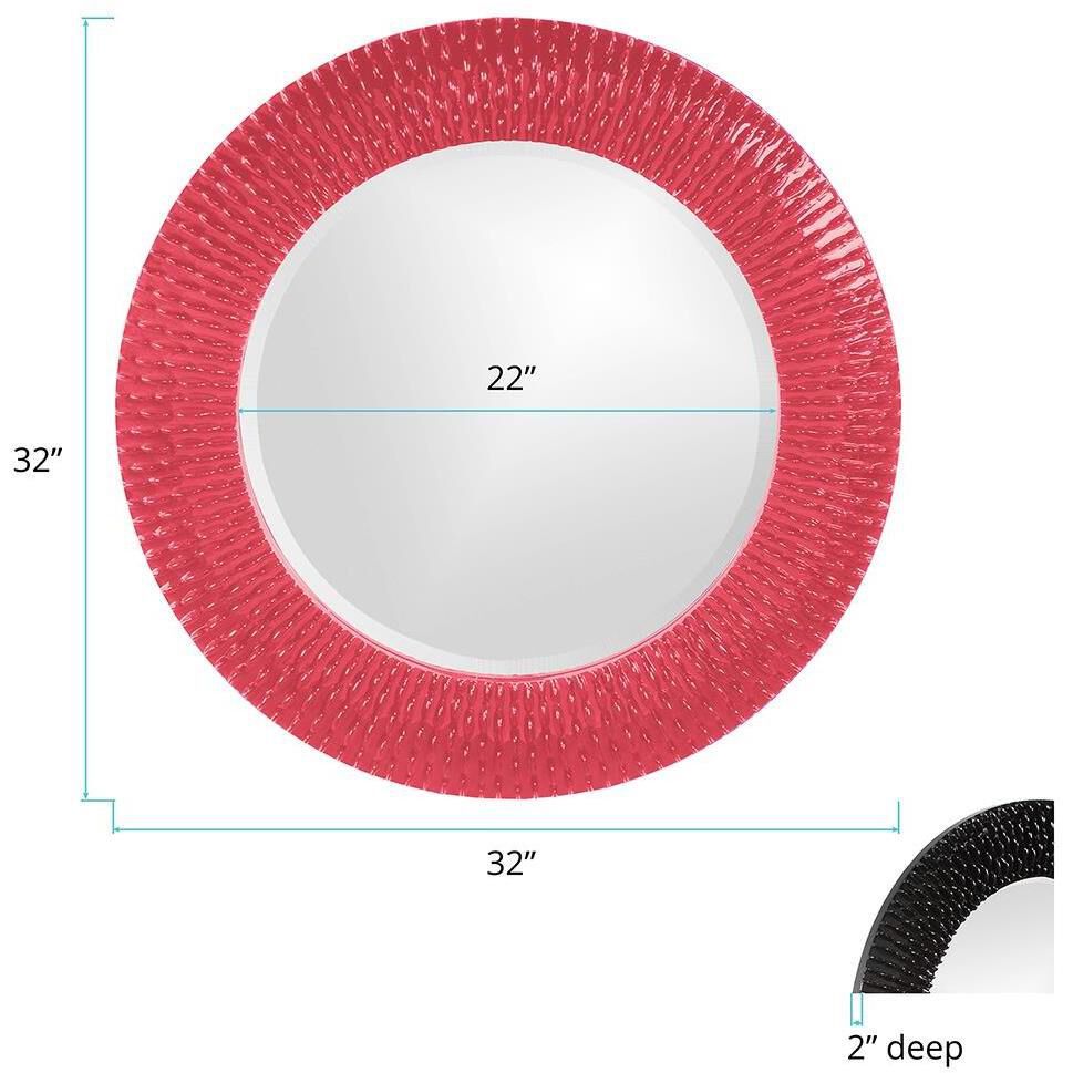 Bergman 32 X 32 inch Glossy Hot Pink Wall Mirror