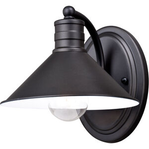 Akron 1 Light 10 inch Oil Rubbed Bronze and Matte White Bathroom Light Wall Light