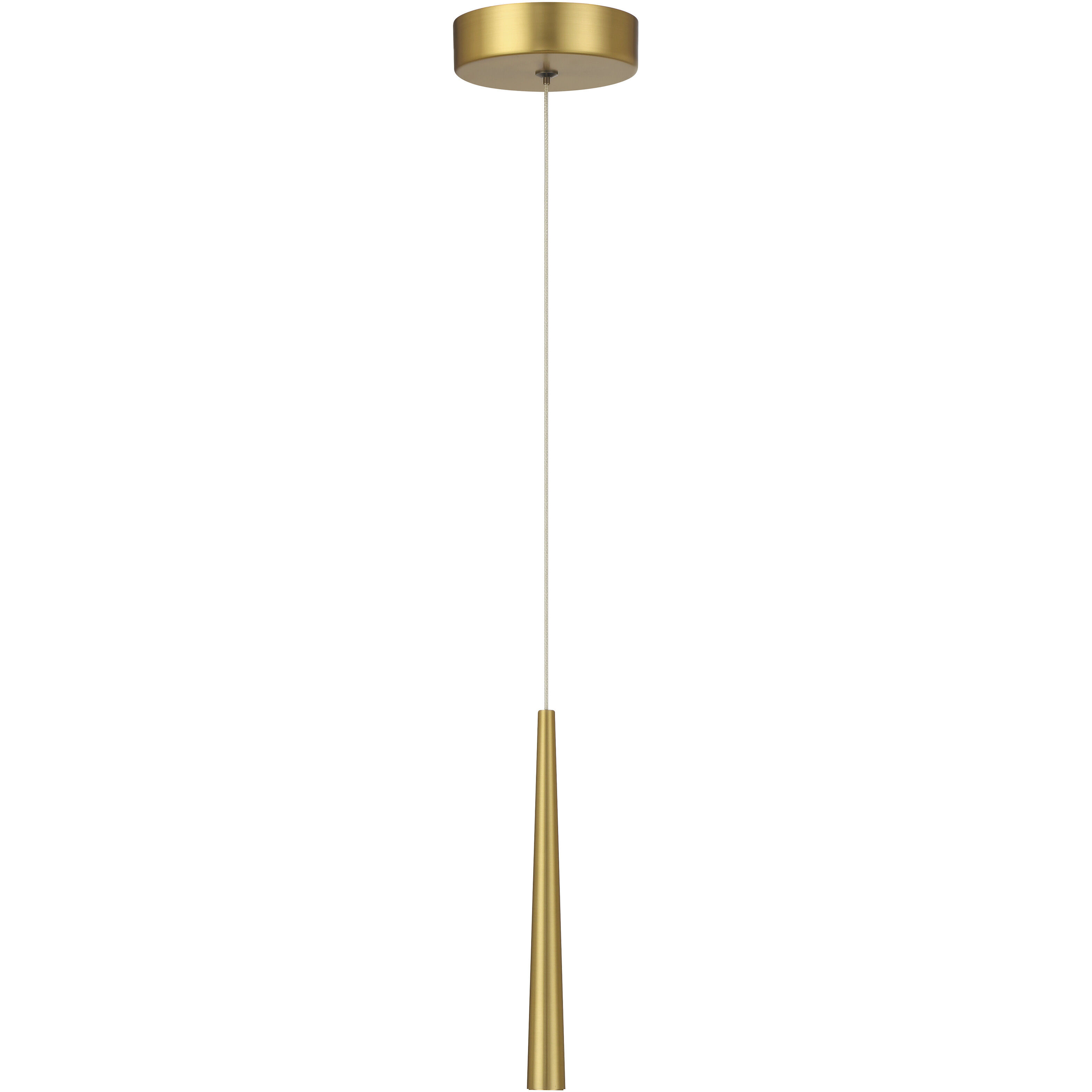 Stretch LED 5 inch Soft Brass Mini Pendant Ceiling Light