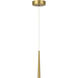 Stretch LED 5 inch Soft Brass Mini Pendant Ceiling Light