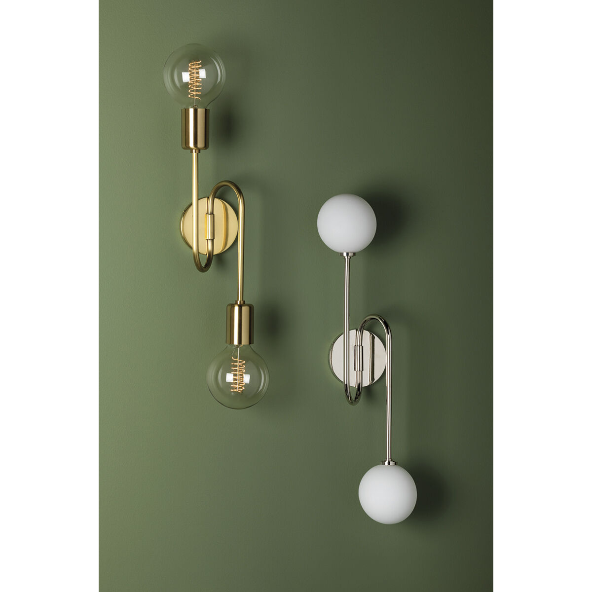 Zani 2 Light Aged Brass Wall Sconce Wall Light